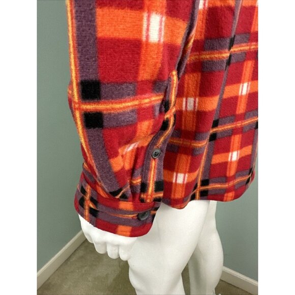 Men's VTG 1946 Red Plaid Brushed Fleece L/S Zip-Up Shirt Jacket Size Large NWT - Picture 9 of 11